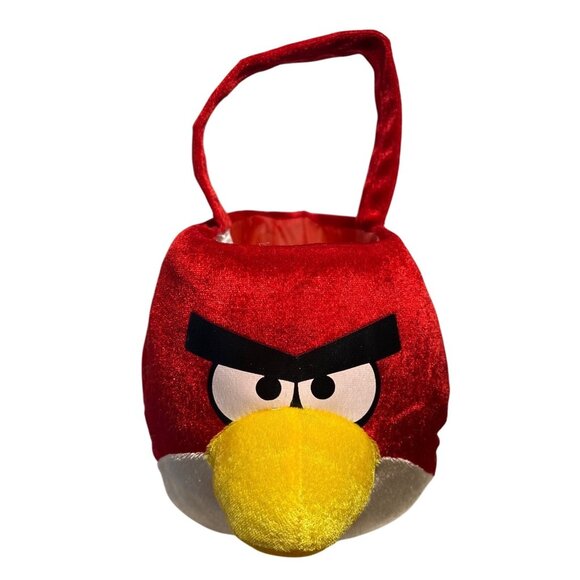 Angry Birds Themed Plush Red Handle Basket Rovio New without Tags 7" - Picture 1 of 11